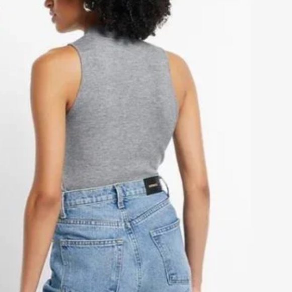 Express Ultra Soft Mock Neck Sleeveless Sweater Tank - Picture 3 of 5